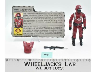 Crimson Guard #5 100% Complete GI Joe V1 ARAH Vintage Hasbro 1985 Action Figure