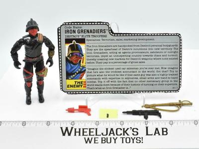 Iron Grenadiers #1 V1 Complete ARAH 1988 GI Joe Vintage Hasbro Action Figure