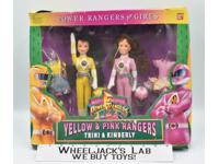 Yellow &amp; Pink Rangers MISB Mighty Morphin Power Rangers For Girls 1994 Bandai