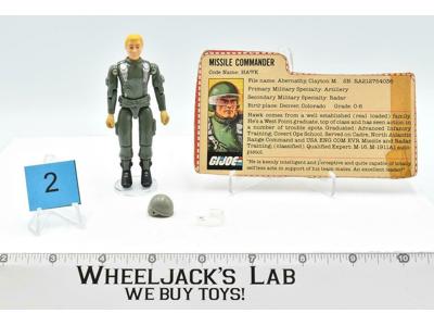 Hawk #2 V1 Straight Arms 100% Complete 1982 GI Joe Vintage Hasbro Action Figure