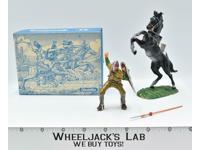8882 Mounted Cavalry Soldier Norman W/Spear Toy Soldiers Elastolin 70MM W/BOX