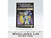 Soundwave Action Figure Instruction Manual Booklet 1984 Hasbro G1 Transformers