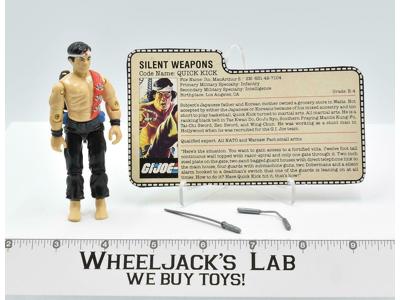 Quick Kick V1 100% Complete GI Joe ARAH Vintage Hasbro 1985 Action Figure