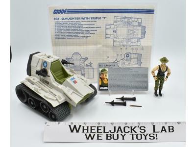 Triple T W/ Sgt.Slaughter 100% Complete 1986 GI Joe ARAH Hasbro Vintage
