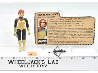 Scarlett #2 Straight Arm V1 100% Complete GI Joe Vintage Hasbro 1982