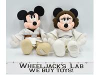 Mickey &amp; Minnie as Luke &amp; Leia Star Wars Weekends 2007 Disney Plush NEW W/Tags