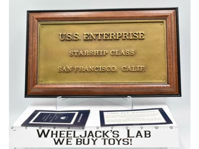 USS Enterprise Starship Class Star Trek Commissioning Plaque Franklin Mint