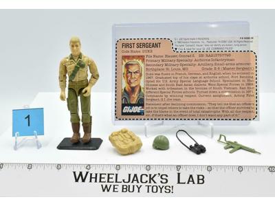 Duke First Sergeant #1 V1 100% Complete GI Joe Vintage Hasbro 1983 Action Figure