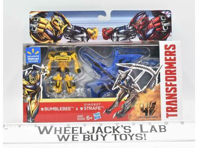Bumblebee Dinobot Strafe WALMART 2 Pack Transformers AOE Age of Extinction 2014