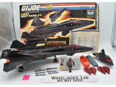 Cobra Night Raven S3P #1 W/ Pilot 100% Complete W/Box GI Joe 1986 Vehicle Hasbro