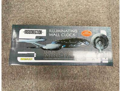 Star Trek USS Enterprise NCC-1701-E 1998 Wesco Illuminating Wall Clock