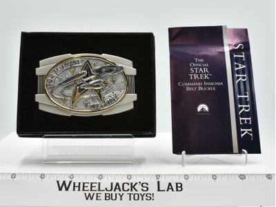 USS Enterprise Command Insignia Star Trek Belt Buckle Franklin Mint W/COA