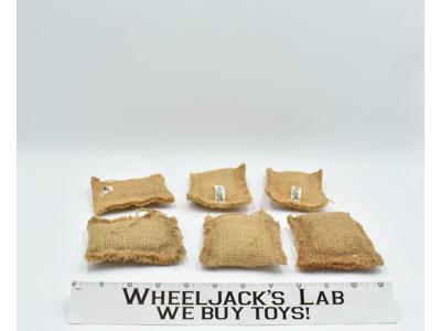 GI Joe 1964 Combat Sand Bag x6 Complete Vintage Hasbro 12" Accessory