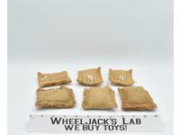 GI Joe 1964 Combat Sand Bag x6 Complete Vintage Hasbro 12" Accessory