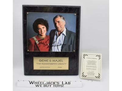 Gene &amp; Majel Star Trek Roddenberry Legacy AUTOGRAPHED Plaque 79/2500