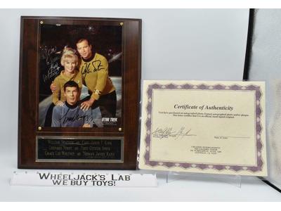 Kirk Spock Janice Rand Star Trek Original Series AUTOGRAPHED Plaque 27/100