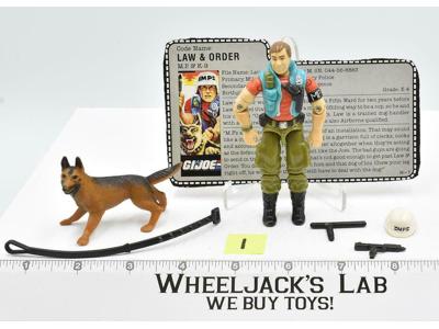 Law &amp; Order #1 V1 100% Complete 1987 GI Joe ARAH Hasbro Vintage Action Figure