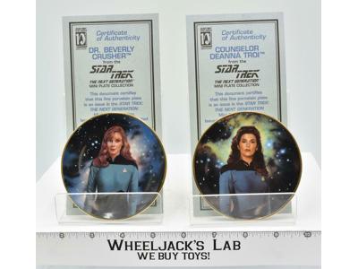 Dr. Beverly Crusher &amp; Counselor Deanna Troi Mini Plates Star Trek Hamilton 1997