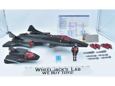 Cobra Night Raven #1 S3P W/ Strato-Viper 100% Complete1986 GI Joe Hasbro Vintage