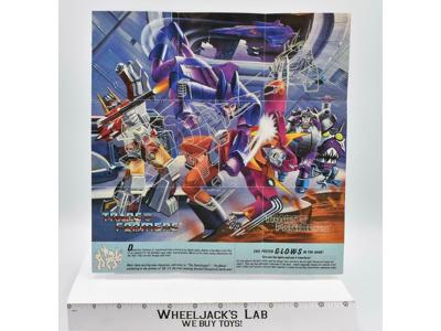 Superion Gnaw Insert Poster Glow In The Dark G1 Transformers 1986 Vintage