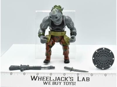 Rocksteady HARD HEAD 100% Complete Teenage Mutant Ninja Turtles 1988 Playmates