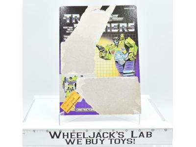 Scavenger Devastator Cardback Vintage 1985 G1 Transformers Action Figure