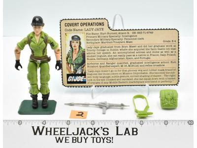 Lady Jaye #2 V1 100% Complete GI Joe 1985 Action Figure Vintage Hasbro