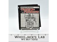 Metroplex Instruction Manual Booklet 1985 Hasbro G1 Transformers