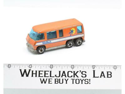 GMC Motor Home #2 Orange Flying Colors 1976 Blackwalls Hot Wheels Mattel Vintage