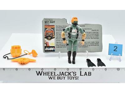 Wet-Suit #2 V1 100% Complete 1986 GI Joe ARAH Vintage Hasbro Action Figure
