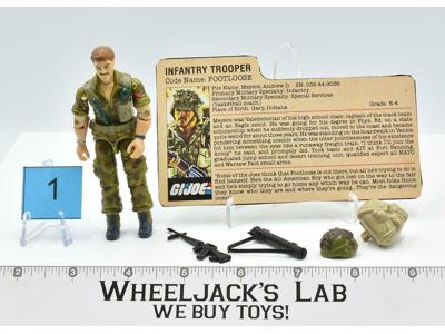Footloose #1 V1 100% Complete GI Joe ARAH Hasbro Vintage Action Figure ARAH