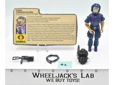 Tele-Vipers #2 100% Complete GI Joe ARAH Vintage Hasbro 1989 Action Figure