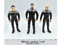 Lot of 3 Star Trek 6" Action Figures 1996 Playmates Riker Data Picard