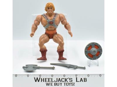 He-Man 100% Complete Soft Head He-Man Masters of the Universe MOTU 1982 Mattel