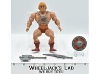 He-Man 100% Complete Soft Head He-Man Masters of the Universe MOTU 1982 Mattel