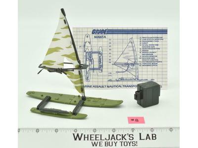 MANTA #8 Complete Windsurfer Board 1984 GI Joe Hasbro Action Vehicle Vintage