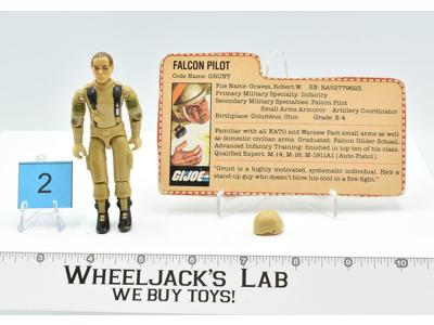 Grunt #2 V2 Falcon Glider 100% Complete GI Joe 1983 Hasbro Action Figure Vintage