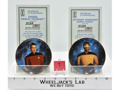 Lt. Commander Laforge&amp;Ensign Wesley Crusher #1 Mini Plates Star Trek 97 Hamilton