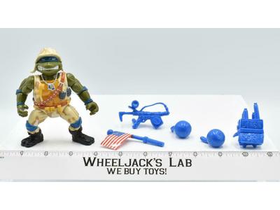 Lieutenant Leo 100% Complete Teenage Mutant Ninja Turtles 1991 Playmates Figure