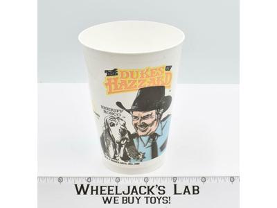 Dukes Of Hazzard Plastic McDonalds Sheriff Rosco Cup 1982 Warner Bros Vintage