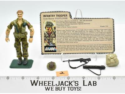 Footloose #2 V1 100% Complete 1985 GI Joe ARAH Hasbro Vintage Action Figure