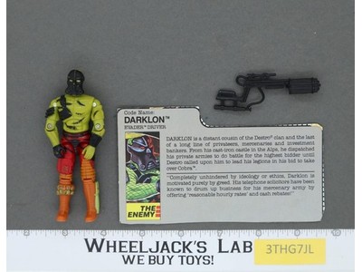 Darklon V1 100% Complete 1989 G.I. Joe Hasbro Vintage Action Figure