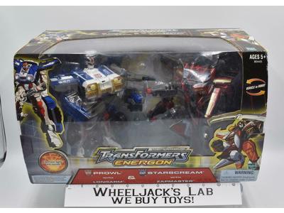 Prowl &amp; Starscream #1 NEW MISB Energon 2004 Transformers Hasbro Action Figure