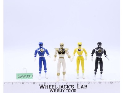 Lot of 4 Mighty Morphin Power Rangers Bandai 4" Action Figures