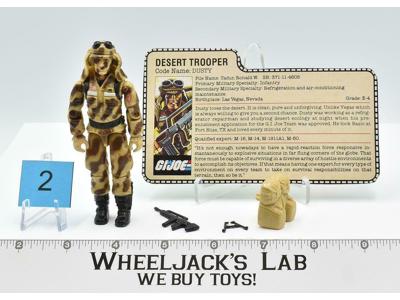 Dusty #2 V1 100% Complete ARAH GI Joe 1985 Action Figure Vintage Hasbro