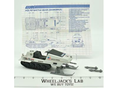 Polar Battle Bear Skimobile 1983 GI Joe ARAH Hasbro Action Figure