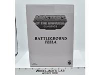 Battlground Teela MOSC w/ Mailer He-Man Masters of the Universe MOTUC Mattel