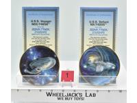 U.S.S. Voyager NCC &amp; U.S.S. Defiant #1 Mini Plates Star Trek 1997 Hamilton