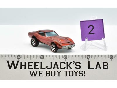 Custom Corvette #2 Red Restored 1968 Redline Hot Wheels Mattel Vintage RL