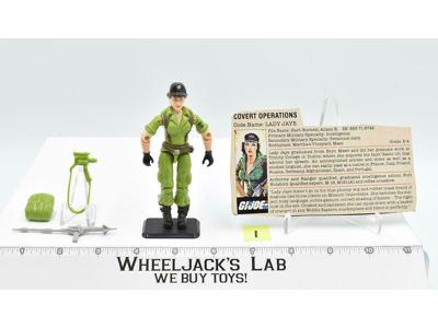 Lady Jaye #1 V1 100% Complete With Card GI Joe 1985 Action Figure Vintage Hasbro